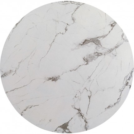 Table Schickeria 80cm effet marbre blanc et noire Kare Design