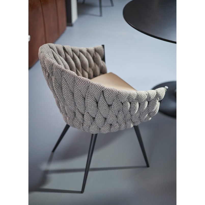 Chaise avec accoudoirs Knot marron Kare Design