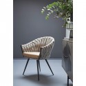 Chaise avec accoudoirs Knot marron Kare Design