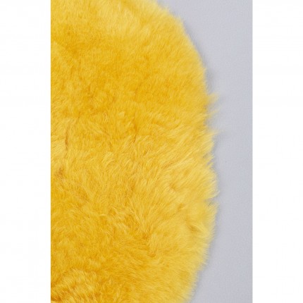 Peau de mouton Heidi jaune 85x60cm Kare Design