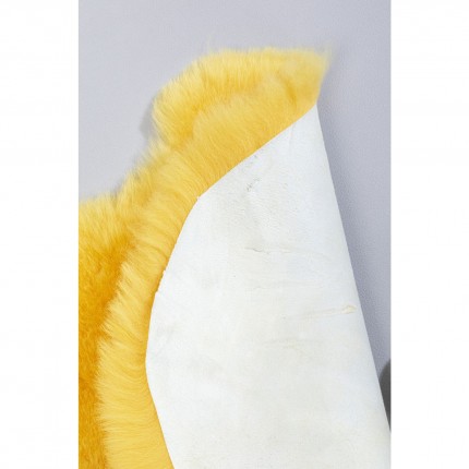 Peau de mouton Heidi jaune 85x60cm Kare Design