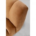 Canapé Spectra 3 places velours marron Kare Design
