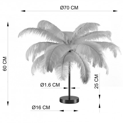 Lampe plumes marron Kare Design