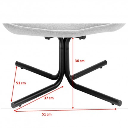 Fauteuil pivotant Oscar Boucle crème Kare Design