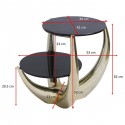 Table d'appoint Piera noire et dorée Kare Design