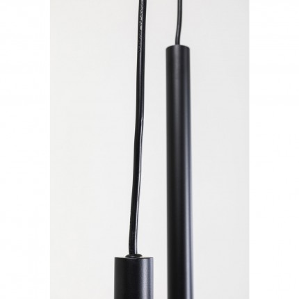 Suspension Living Vegas 6 tubes ronde noire Kare Design