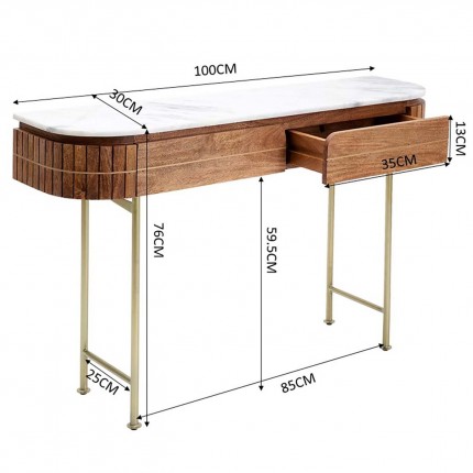 Console Grace 100x30cm Kare Design