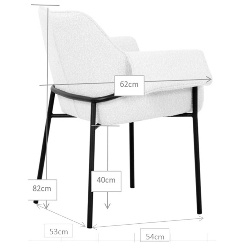 Chaise a. acc. Bess gris