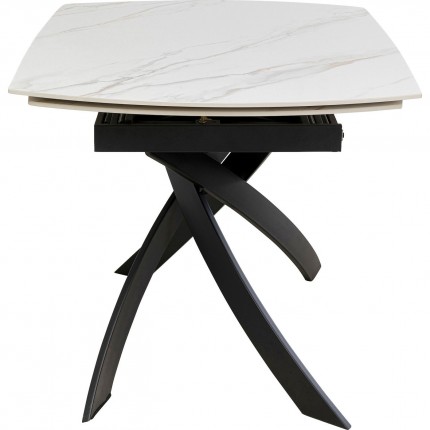 Table à rallonges Twist 180x90cm blanche Kare Design