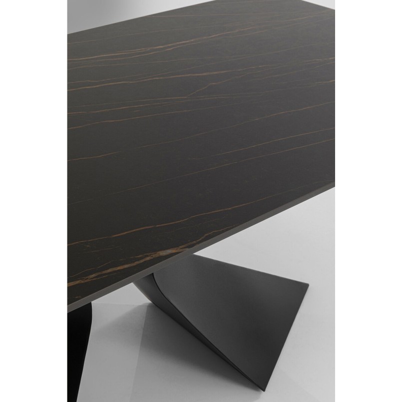 Table de jardin Gloria grès noir 180x90cm Kare Design