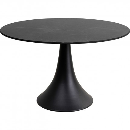 Table de jardin Grande Possibilita noire et grès 110cm Kare Design