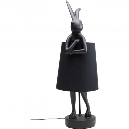 Lampe Animal lapin noir 68cm doré Kare Design