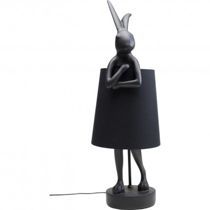 Lampe Animal lapin noire 68cm doré Kare Design