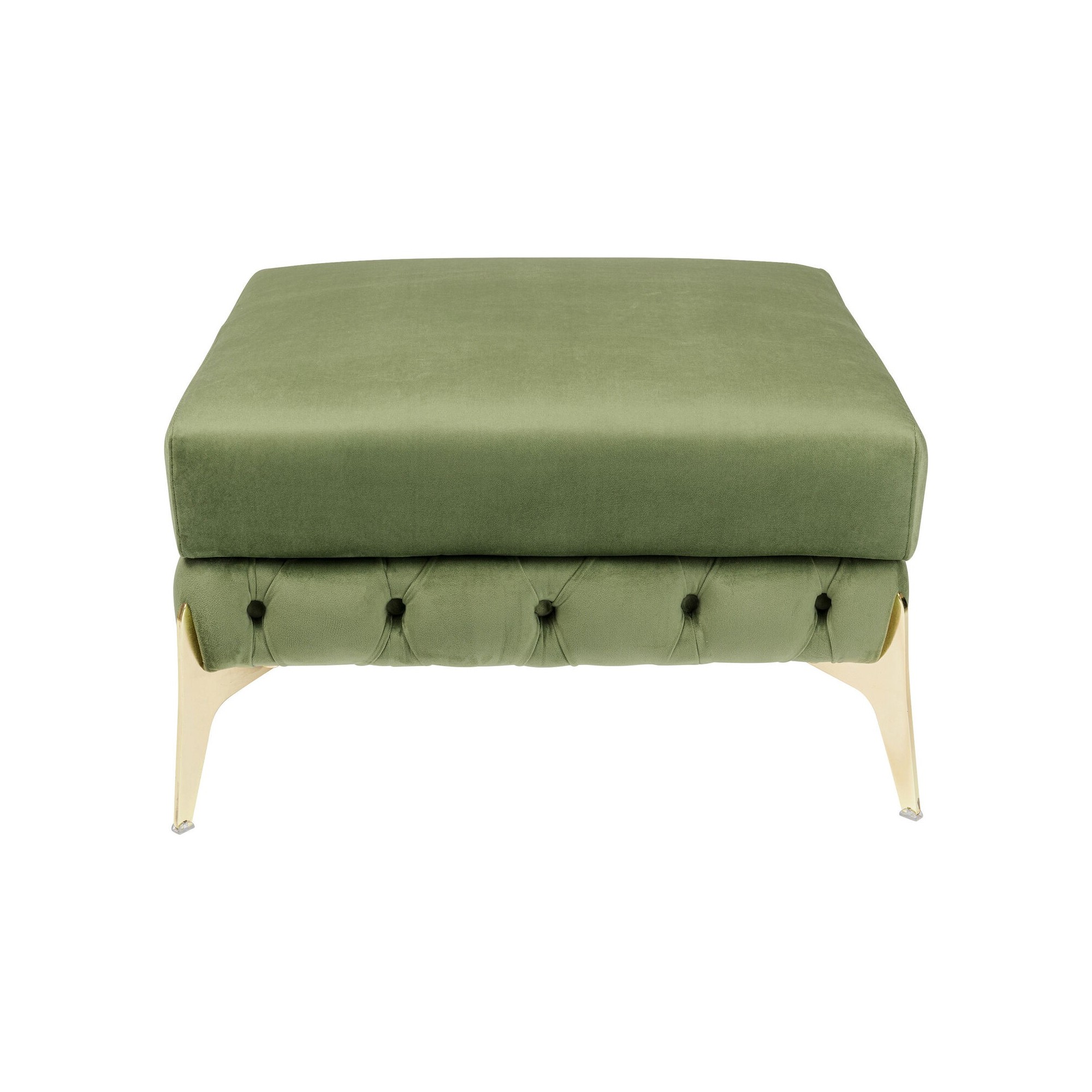 Pouf Bellissima velours vert Kare Design