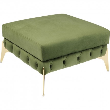 Pouf Bellissima velours vert Kare Design