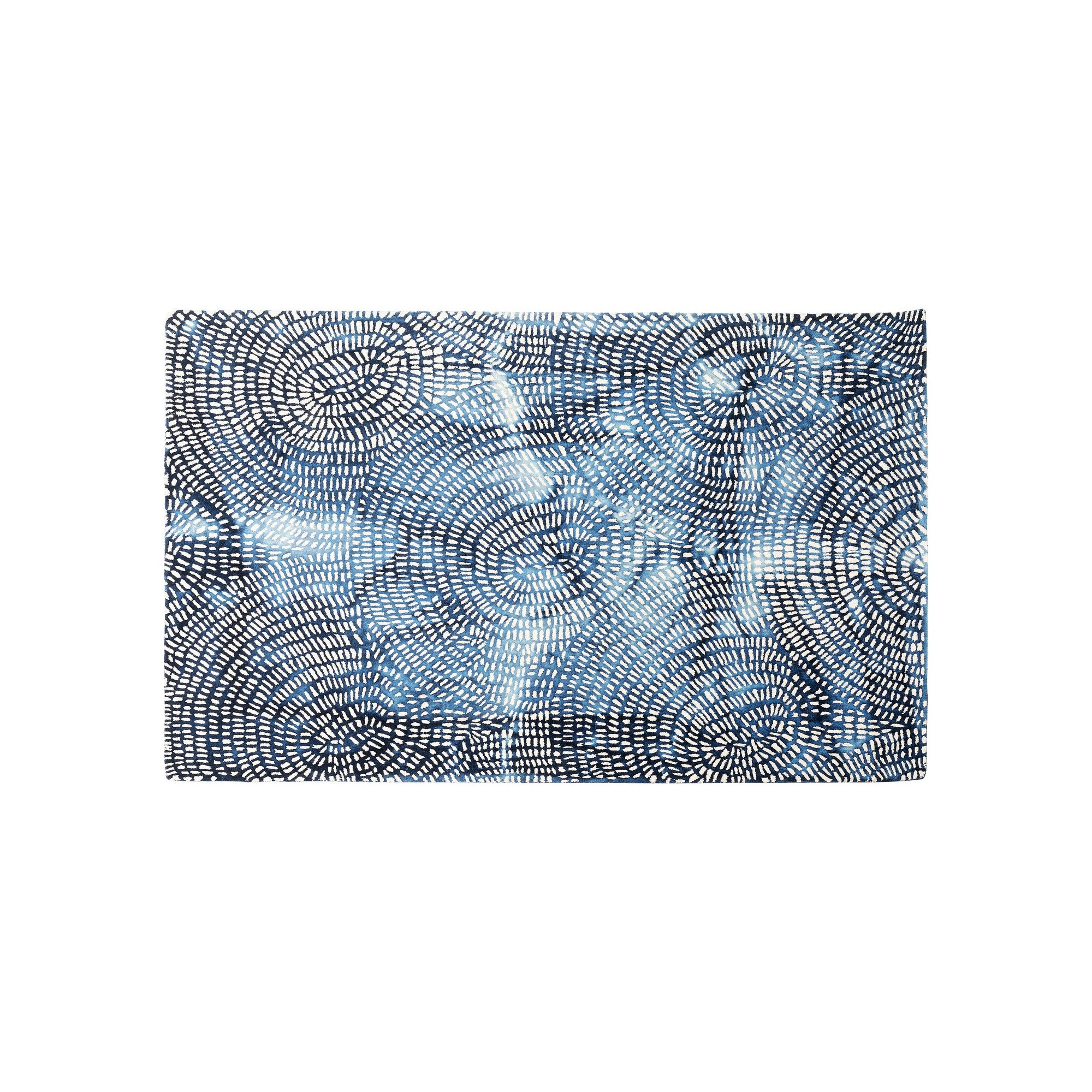Tapis Stamp bleu 240x170cm Kare Design