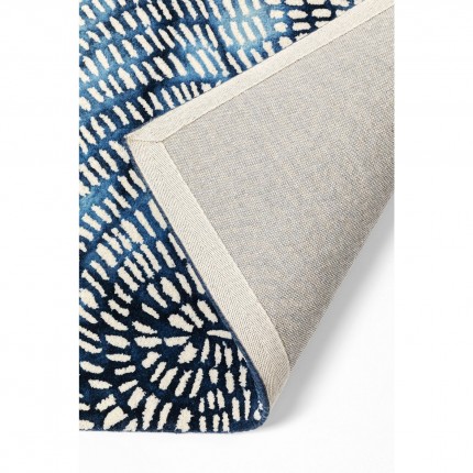Tapis Stamp bleu 240x170cm Kare Design