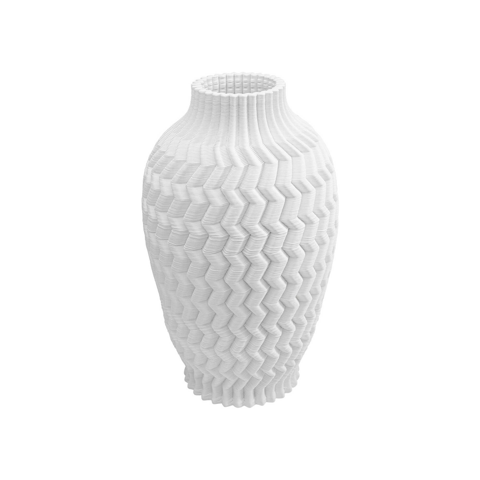 Vase Akira 35cm blanc zigzag Kare Design