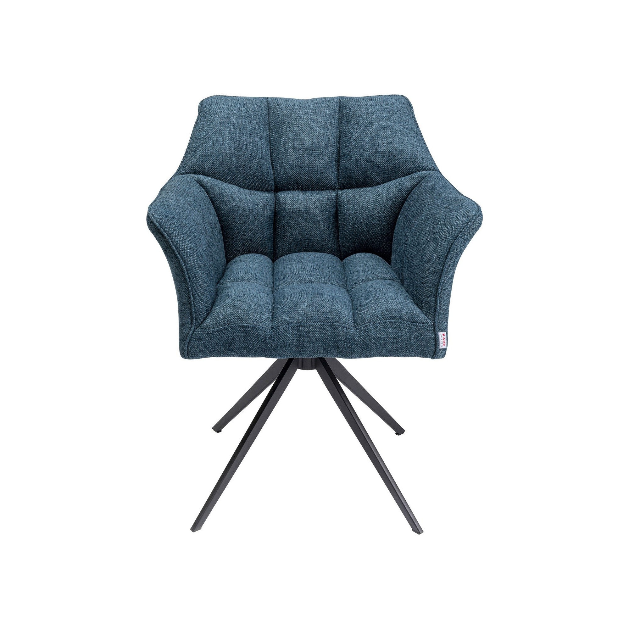 Chaise avec accoudoirs pivotante Thinktank bleue Kare Design