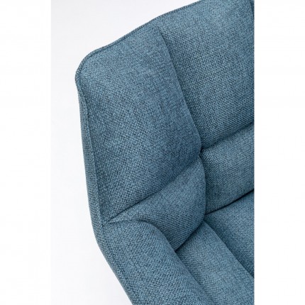 Chaise avec accoudoirs pivotante Thinktank bleue Kare Design