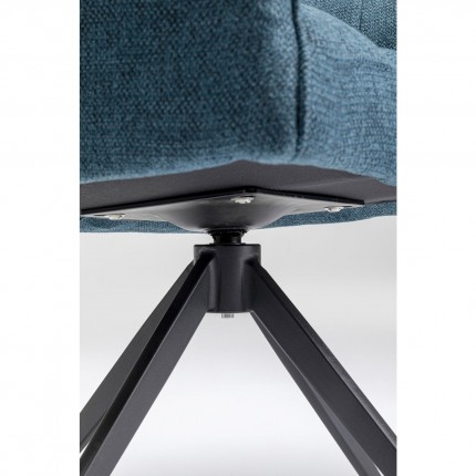 Chaise avec accoudoirs pivotante Thinktank bleue Kare Design