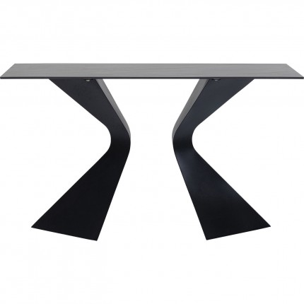 Console Gloria 140x45cm grès noir Kare Design