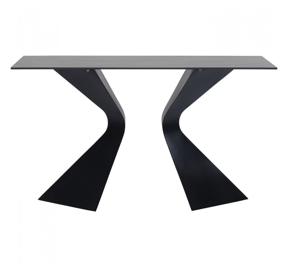 Console Gloria 140x45cm marbre noir Kare Design