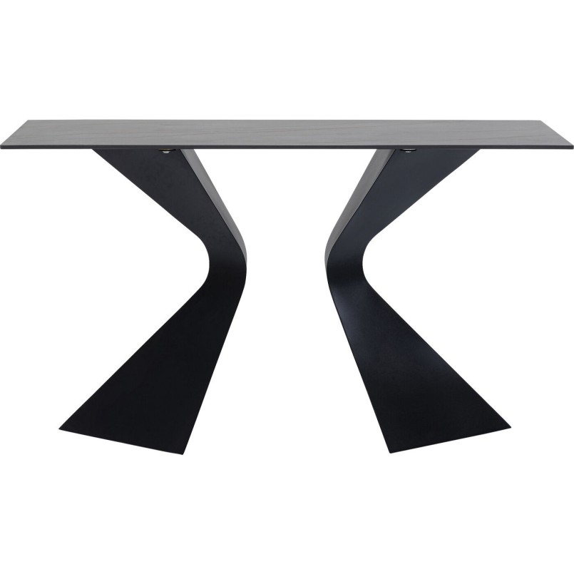 Console Gloria 140x45cm marbre noir Kare Design