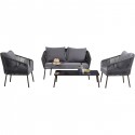 Salon de jardin Elba 4 places gris Kare Design