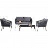 Salon de jardin Elba 4 places gris Kare Design