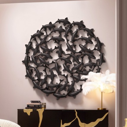 Wall Decoration fish koi black XL 160cm Kare Design
