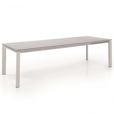 Table de jardin à rallonge Bettini 280x100cm blanche Gescova