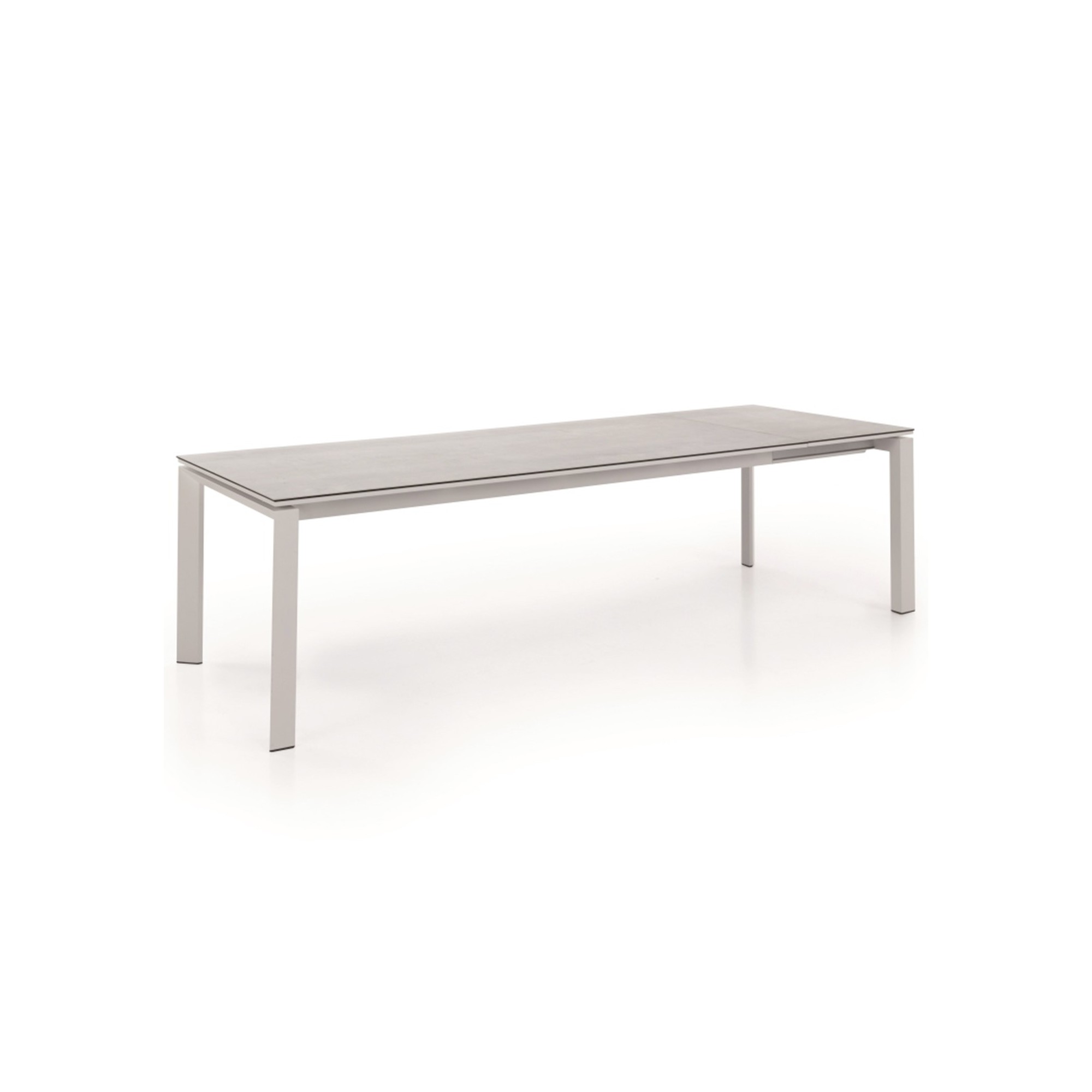 Table de jardin à rallonge Bettini 280x100cm blanche Gescova