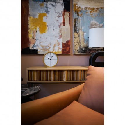 Horloge de table Circle dorée 21cm Kare Design