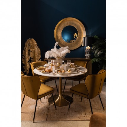 Table Invitation blanche & dorée Kare Design