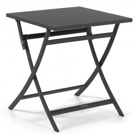 Table de jardin pliante Grasse gris anthracite Gescova