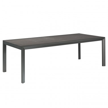 Table de jardin à rallonge Lippi 360x100cm grise Gescova