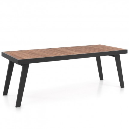 Table de jardin Corsica 220x90cm noire Gescova