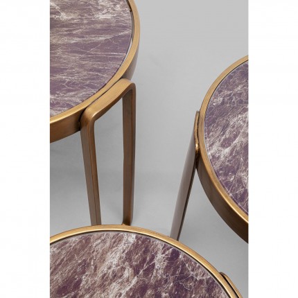 Tables basses Perelli cuivre set de 3 Kare Design