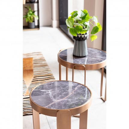 Tables basses Perelli cuivre set de 3 Kare Design