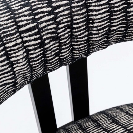 Chaise avec accoudoirs Paris noire Kare Design