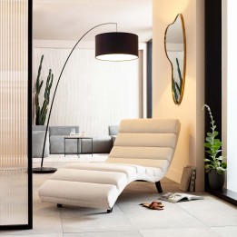 Chaise longue Balou crème 190cm Kare Design