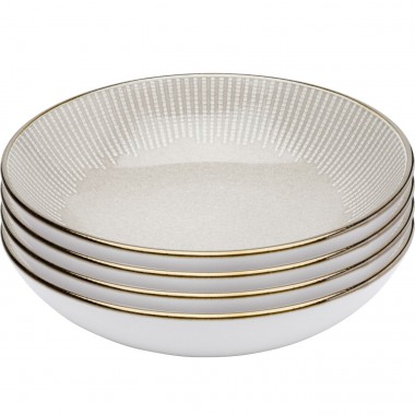 Assiettes creuses Amalia 21cm set de 4 Kare Design