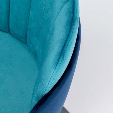 Chaise Hojas velours bleu Kare Design