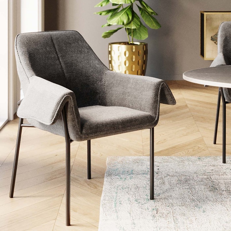 Chaise a. acc. Bess gris
