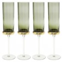 Flûtes à champagne Innocent fumé set de 4 Kare Design