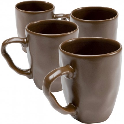 Mugs Savannah marron set de 4 Kare Design