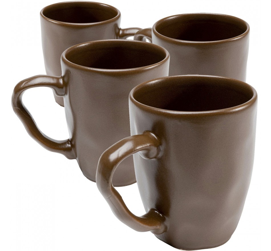 Mugs Savannah marron set de 4 Kare Design
