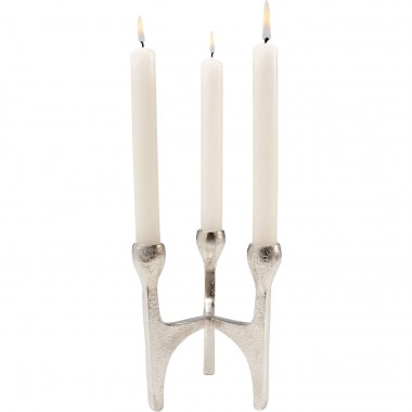 Bougeoir Stacky argenté 15cm