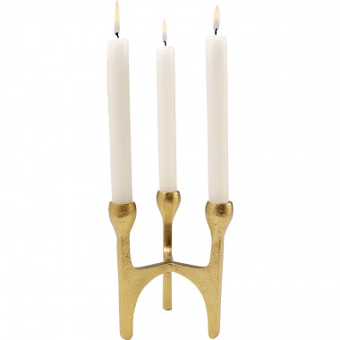 Bougeoir Stacky 15cm doré Kare Design